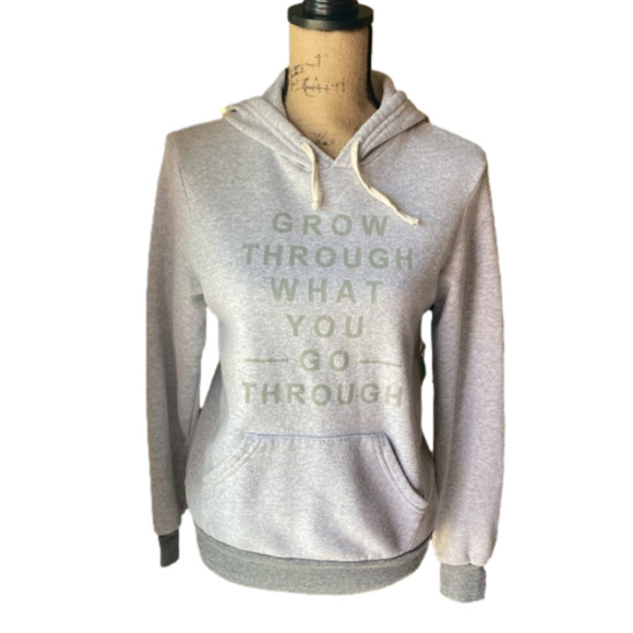 Goodness Tops - Goodness- Grey Hooded Sweatshirt- size Small